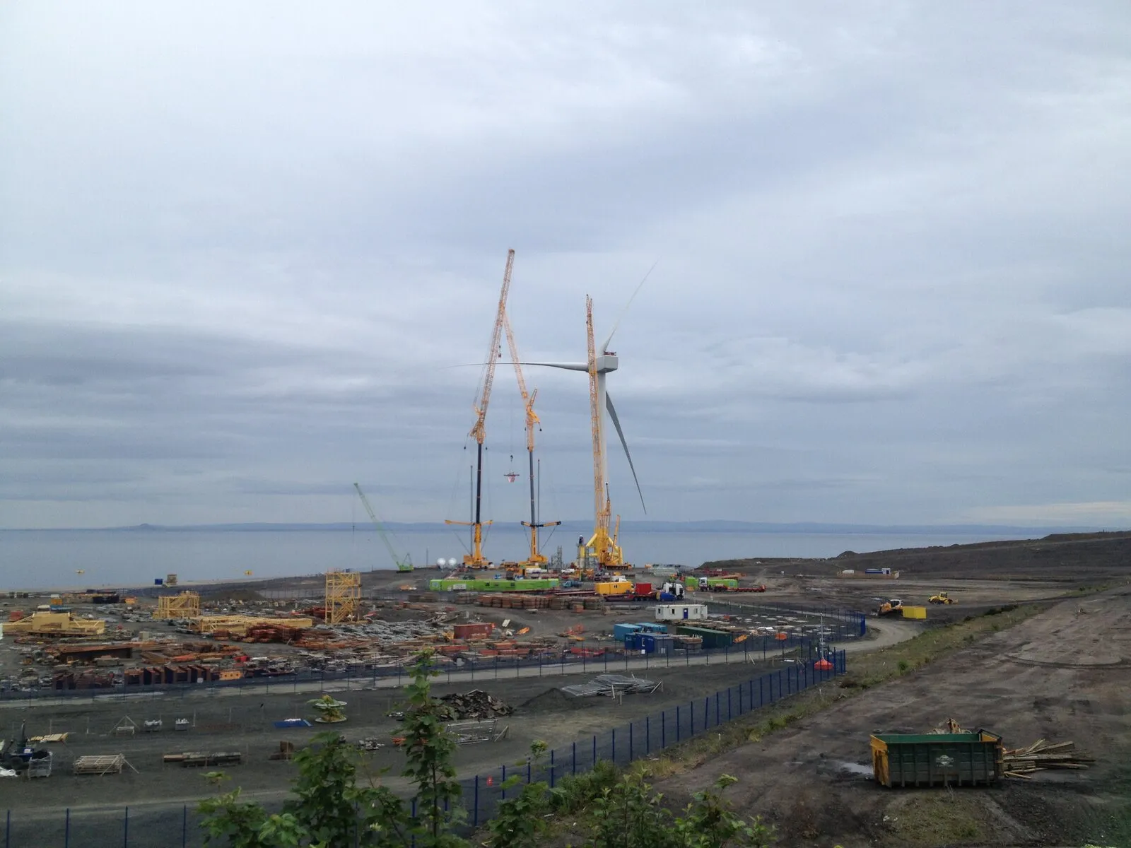 The Methil turbine site seen from a distance